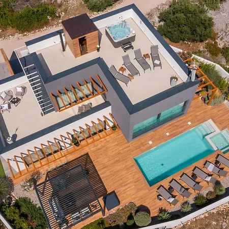 Luxury Indigo With Swimming Pool, Sauna And Jacuzzi In Kanica - Rogoznica וילה